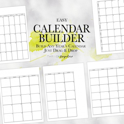 Easy Monthly Calendar Builder