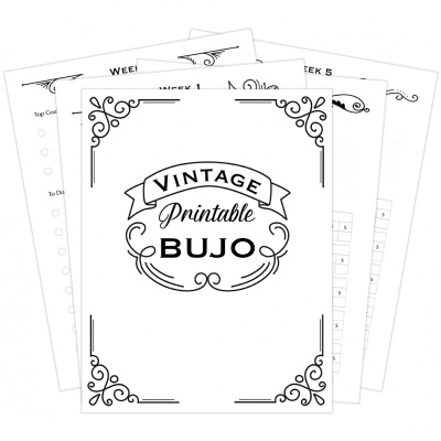 12 Week Vintage Printable BuJo